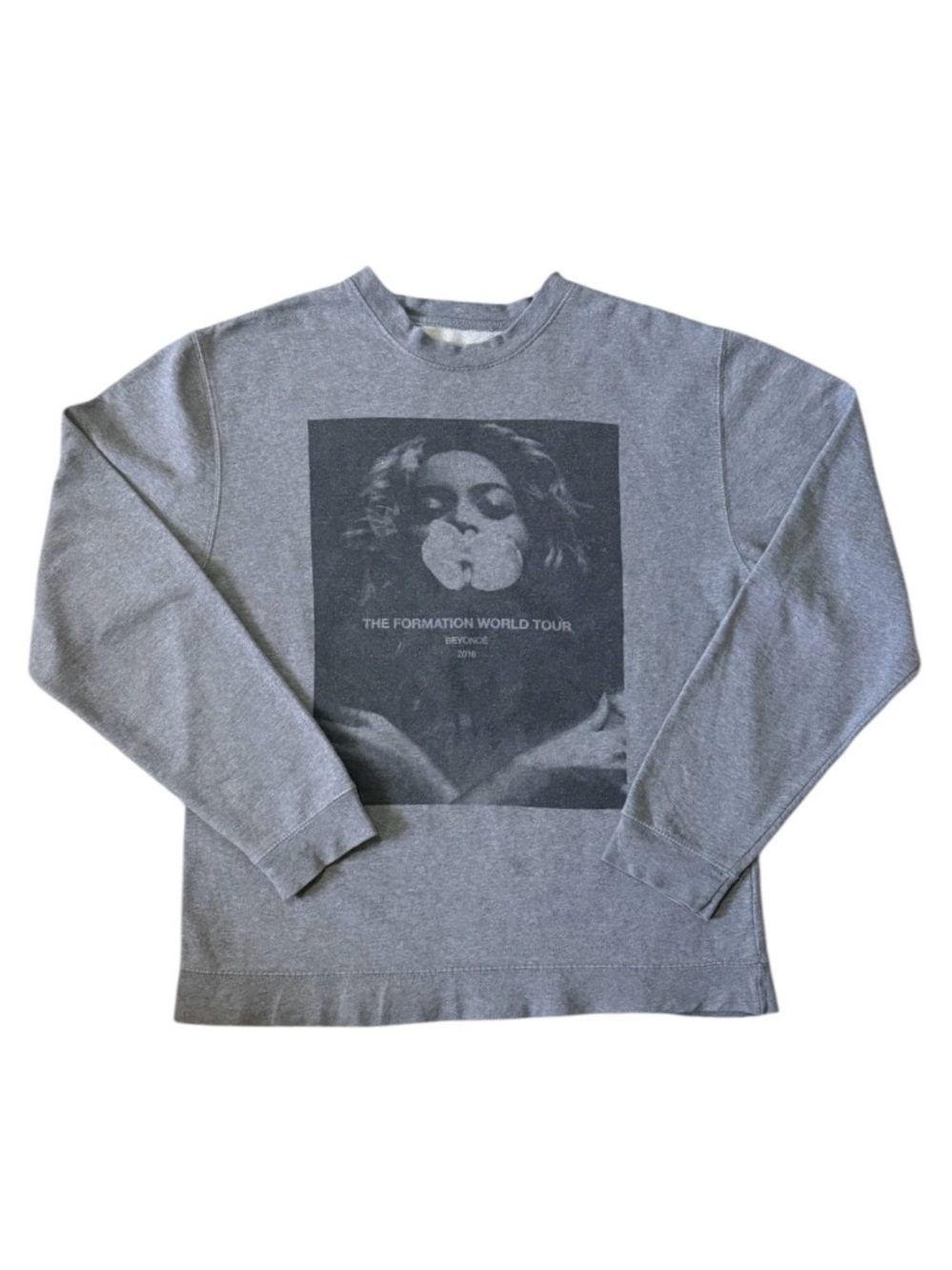 Beyonce 2016 The Formation World Tour Grey Crewneck Sweatshirt Size Large